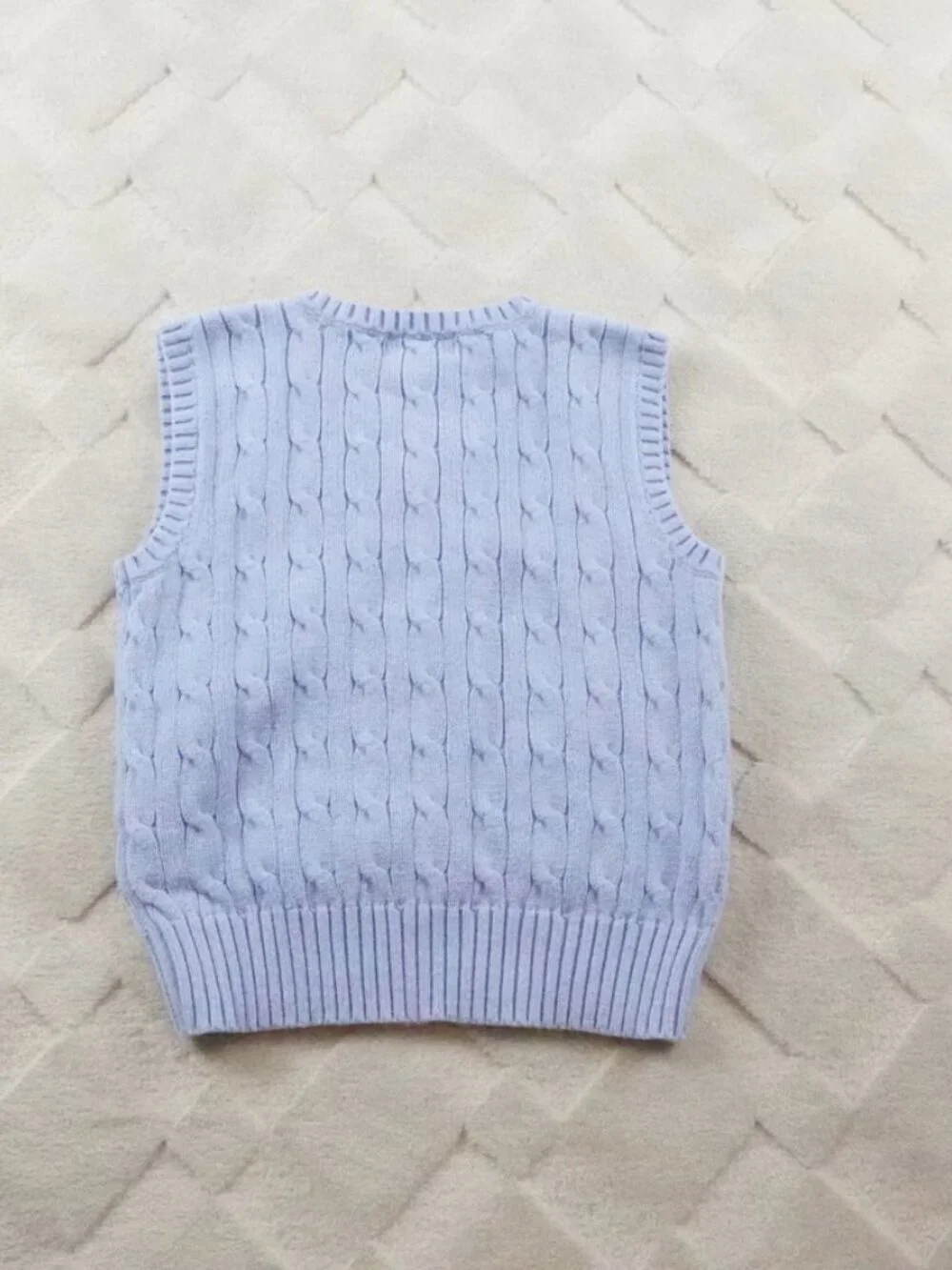 Polo Ralph Lauren Cable Knit Sweater Vest Boys 6 Youth Blue